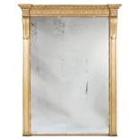 LARGE GEORGE IV GILTWOOD OVERMANTEL MIRROR EARLY 19TH CENTURY