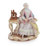 TWO MEISSEN FIGURE GROUPS SECOND HALF 19TH CENTURY