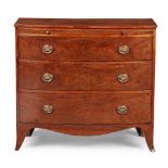 LATE GEORGE III MAHOGANY BOWFRONT CHEST OF DRAWERS LATE 18TH/ EARLY 19TH CENTURY