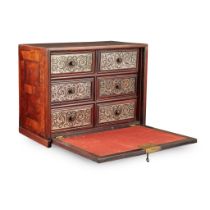 WILLIAM AND MARY KINGWOOD AND STEEL TABLE CABINET LATE 17TH/ EARLY 18TH CENTURY