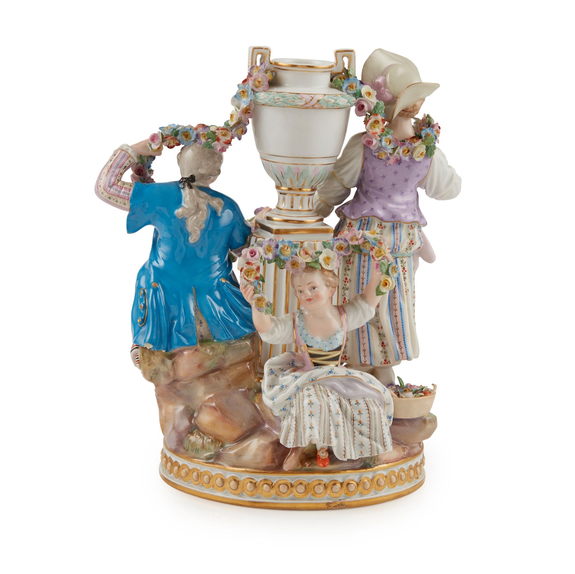 MEISSEN FIGURE GROUP OF LOVERS LATE 19TH CENTURY - Image 2 of 10