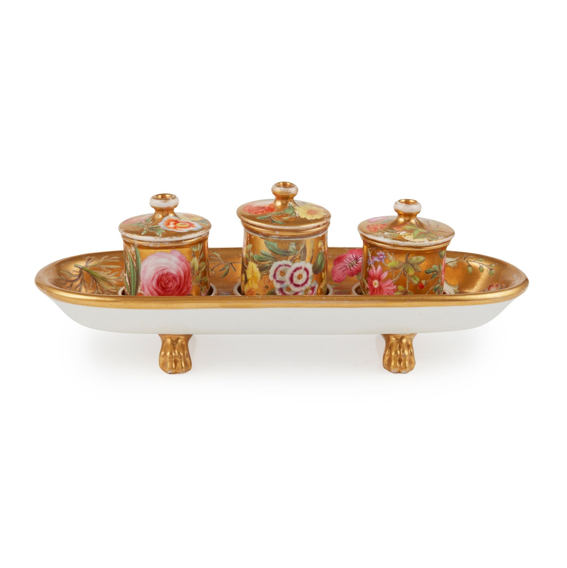 SPODE PORCELAIN INKSTAND CIRCA 1820-25