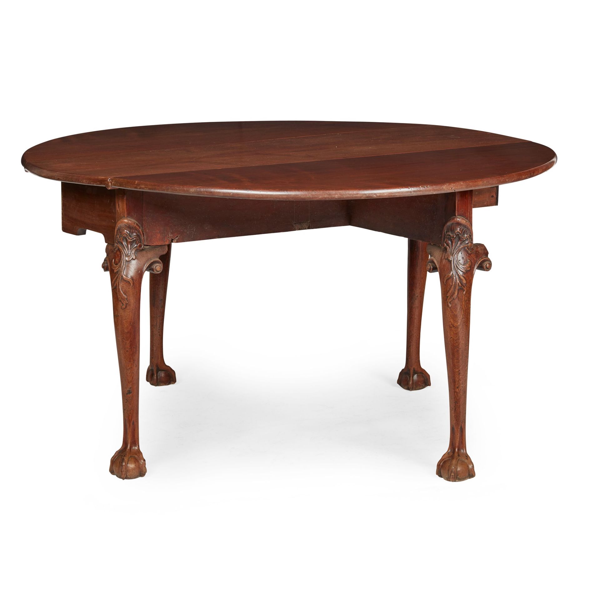 GEORGE II MAHOGANY DROP LEAF DINING TABLE MID 18TH CENTURY - Image 2 of 2