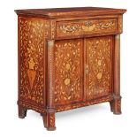 DUTCH MAHOGANY AND MARQUETRY SIDE CABINET 19TH CENTURY