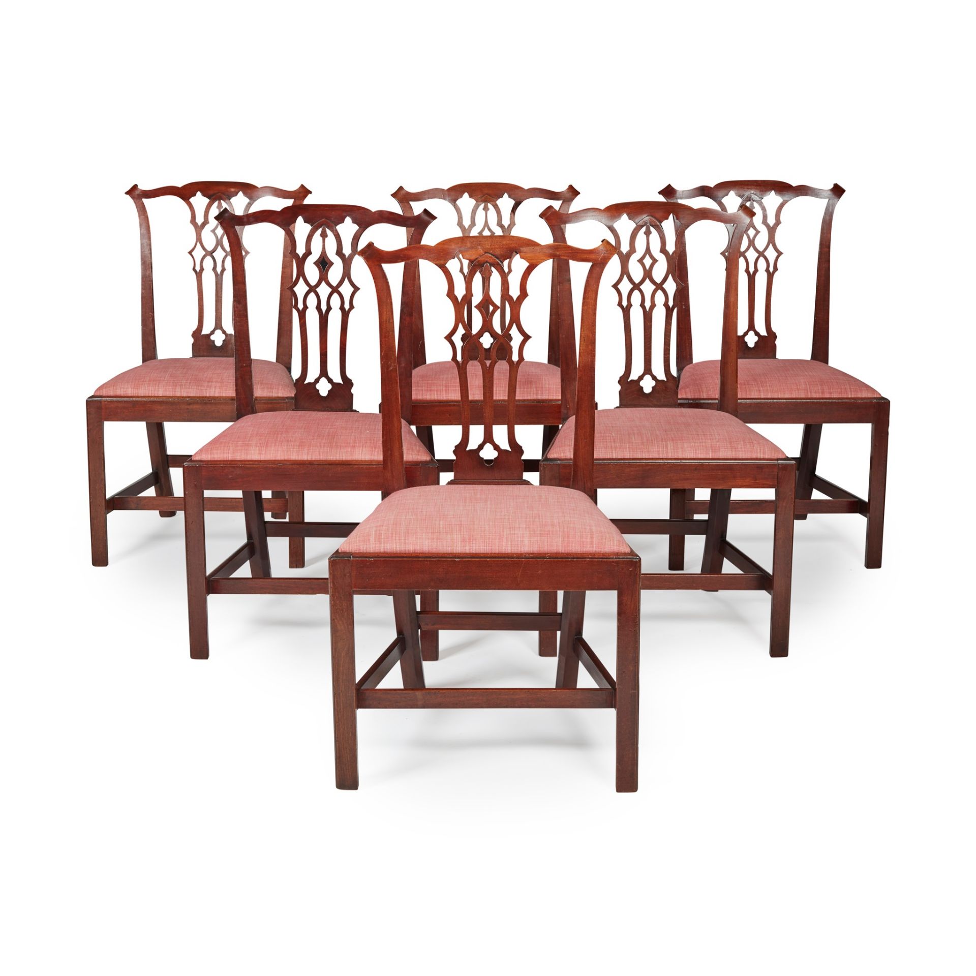 SET OF SIX GEORGIAN STYLE MAHOGANY DINING CHAIRS 19TH CENTURY