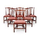 SET OF SIX GEORGIAN STYLE MAHOGANY DINING CHAIRS 19TH CENTURY