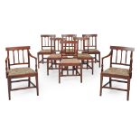 SET OF EIGHT GEORGE III MAHOGANY DINING CHAIRS LATE 18TH CENTURY