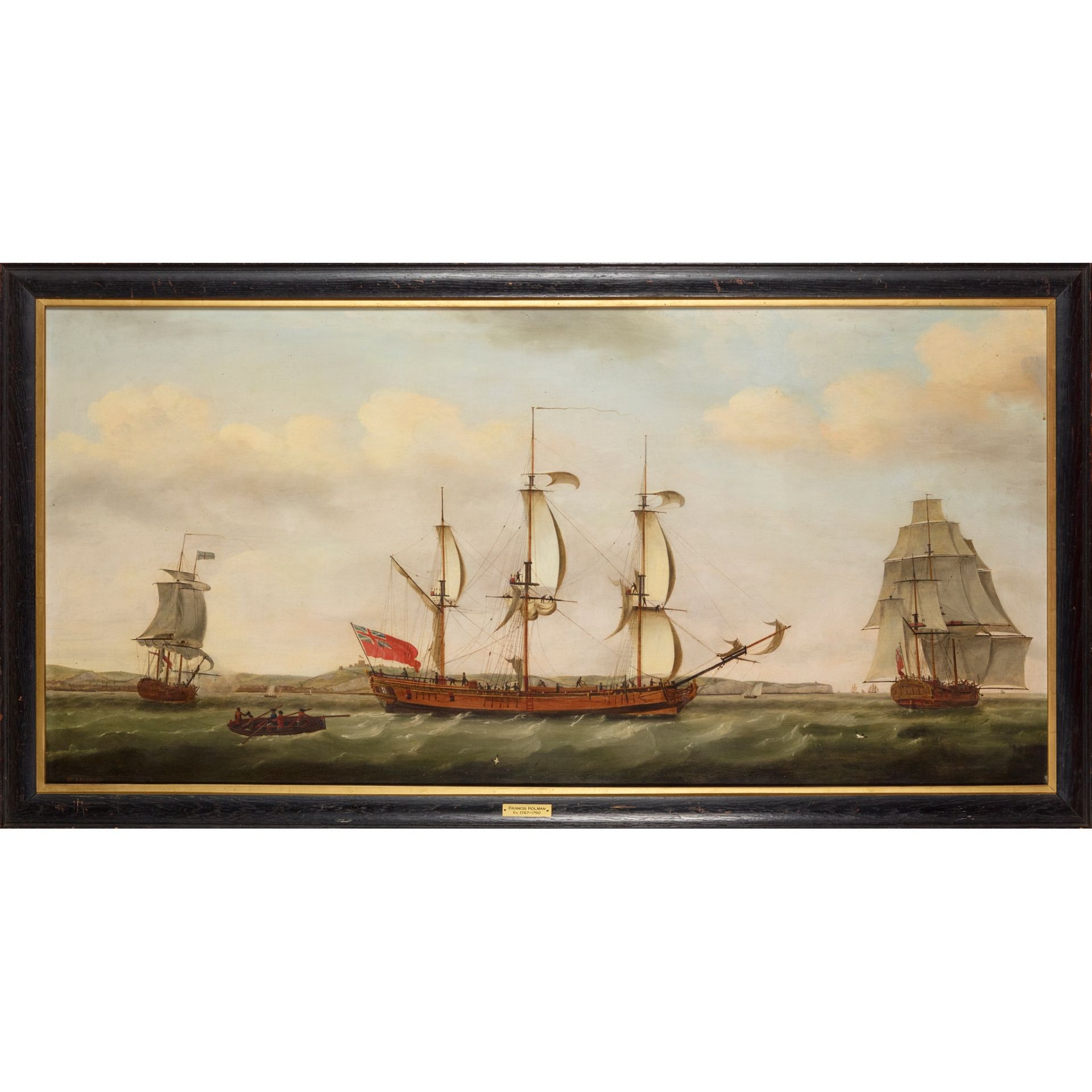 FRANCIS HOLMAN (BRITISH FL.1767-90) THE GALLEY FRIGATE JAMAICA OFF DOVER - Bild 2 aus 3