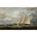 MATTHEW KENDRICK R.H.A. (IRISH 1797-1874) A SCHOONER RIGGED YACHT UNDER FULL SAIL