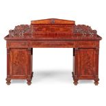 GEORGE IV MAHOGANY PEDESTAL SIDEBOARD EARLY 19TH CENTURY