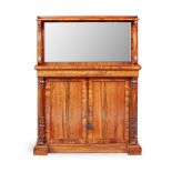 Y GEORGE IV ROSEWOOD AND SIMULATED ROSEWOOD MIRRORED CHIFFONIER EARLY 19TH CENTURY