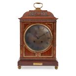 REGENCY STYLE MAHOGANY BRASS MOUNTED BRACKET CLOCK EARLY 20TH CENTURY