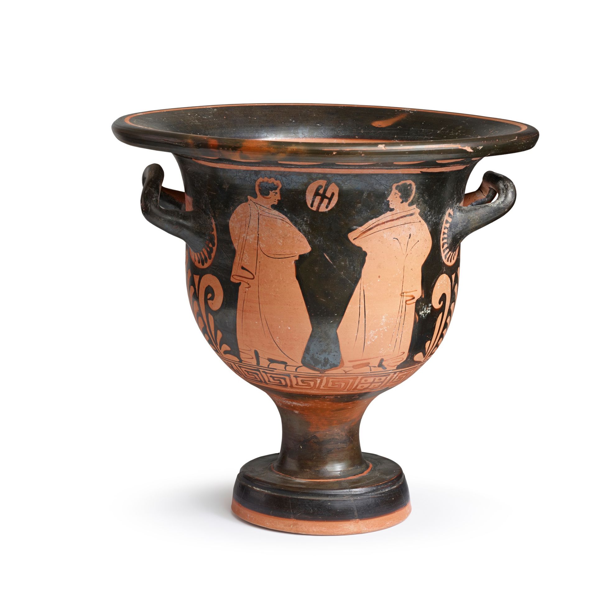 ANCIENT GREEK APULIAN RED FIGURE BELL KRATER SOUTH ITALY, 400-300 BCE - Image 2 of 2