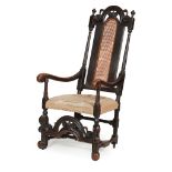 WILLIAM AND MARY WALNUT ARMCHAIR 17TH CENTURY