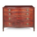 GEORGE III MAHOGANY SERPENTINE CHEST OF DRAWERS LATE 18TH CENTURY