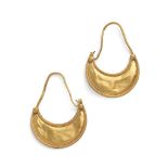 ANCIENT ROMAN-CYPRIOT GOLD CRESCENT EARRINGS LIKELY 1ST CENTURY BCE - 1ST CENTURY AD