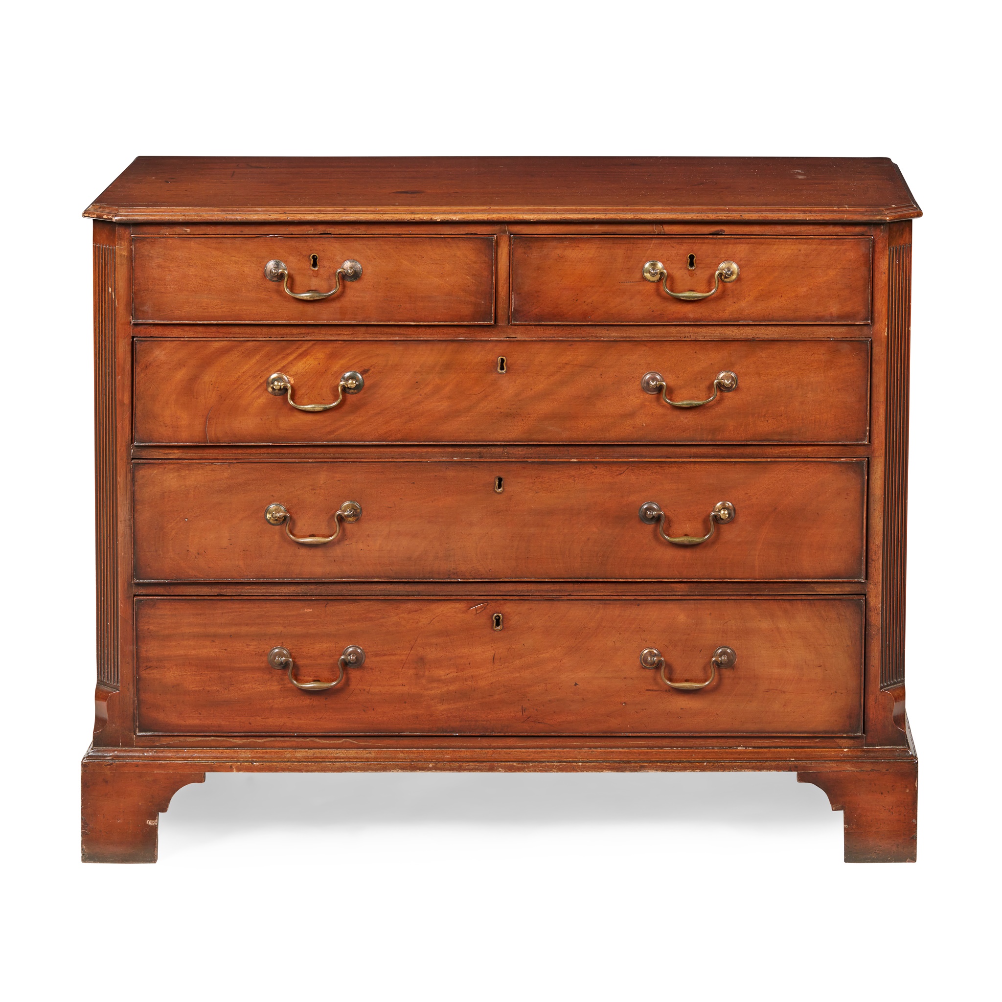 LATE GEORGE III MAHOGANY CHEST OF DRAWERS LATE 18TH CENTURY