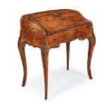 FRENCH WALNUT AND GILT METAL MOUNTED BUREAU DE DAME 19TH CENTURY