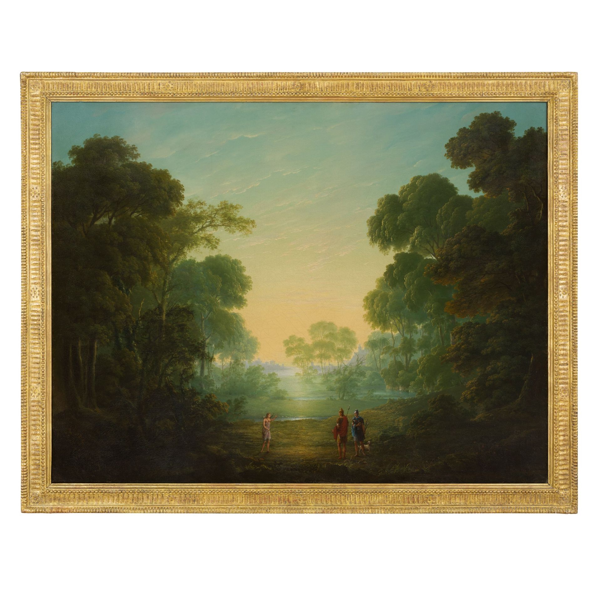 ATTRIBUTED TO ROBERT CRONE CLASSICAL FIGURES IN A WOODED ARCADIAN LANDSCAPE - Bild 2 aus 3