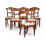 SET OF SIX REGENCY MAHOGANY DINING CHAIRS EARLY 19TH CENTURY