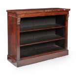 Y WILLIAM IV ROSEWOOD LOW OPEN BOOKCASE EARLY 19TH CENTURY