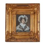 ENGLISH SCHOOL, MINIATURE PORTRAIT OF A LADY SECOND QUARTER, 19TH CENTURY