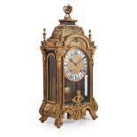 Y FRENCH RÉGENCE BRASS, TORTOISESHELL, AND IVORY BOULLE MARQUETRY BRACKET CLOCK, SIGNED JACQUES