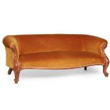 EARLY VICTORIAN WALNUT SOFA MID 19TH CENTURY