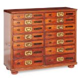 LATE VICTORIAN MAHOGANY HABERDASHERY AND NOTIONS CABINET LATE 19TH CENTURY