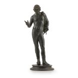 AFTER THE ANTIQUE, ITALIAN BRONZE FIGURE OF NARCISSUS LATE 19TH/ EARLY 20TH CENTURY