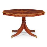 REGENCY STYLE MAHOGANY OCTAGONAL CENTRE TABLE LATE 19TH CENTURY