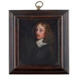 19TH CENTURY ENGLISH SCHOOL, MINIATURE PORTRAIT GEORGE DIGBY, 2ND EARL OF BRISTOL (1612-77)