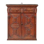 FLEMISH OAK HANGING CUPBOARD 17TH CENTURY