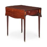 GOOD GEORGE III MAHOGANY AND INLAY BUTTERFLY PEMBROKE TABLE 18TH CENTURY