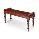 LATE REGENCY MAHOGANY HALL BENCH EARLY 19TH CENTURY