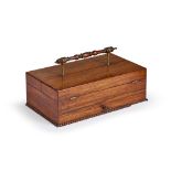 Y REGENCY ROSEWOOD WRITING BOX, IN THE MANNER OF GILLOWS EARLY 19TH CENTURY