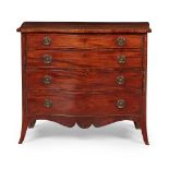 LATE GEORGE III MAHOGANY SERPENTINE CHEST OF DRAWERS LATE 18TH CENTURY