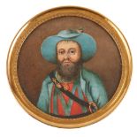 Y 19TH CENTURY CONTINENTAL SCHOOL, PORTRAIT MINIATURE OF ANDREAS HOFER IN THE MANNER OF