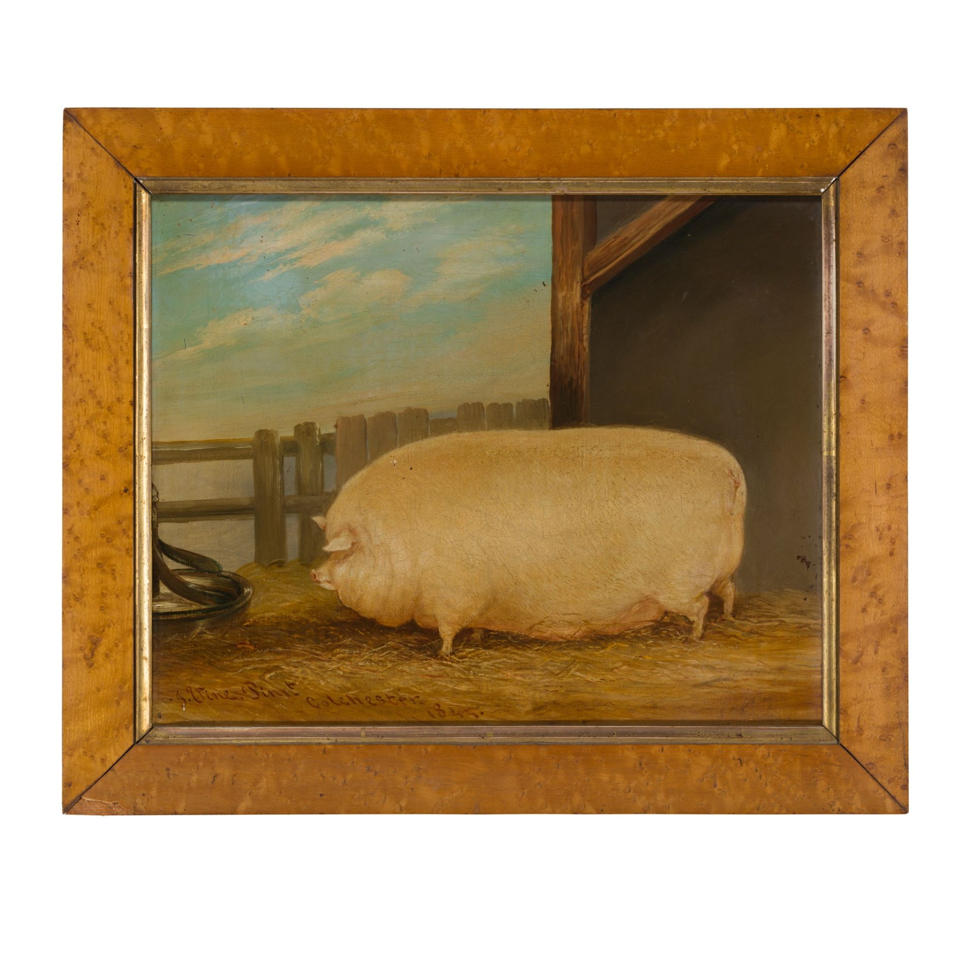 JOHN VINE OF COLCHESTER (BRITISH 1809-1867) A PRIZE PIG - Bild 2 aus 3
