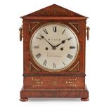 REGENCY MAHOGANY BRACKET CLOCK EARLY 19TH CENTURY