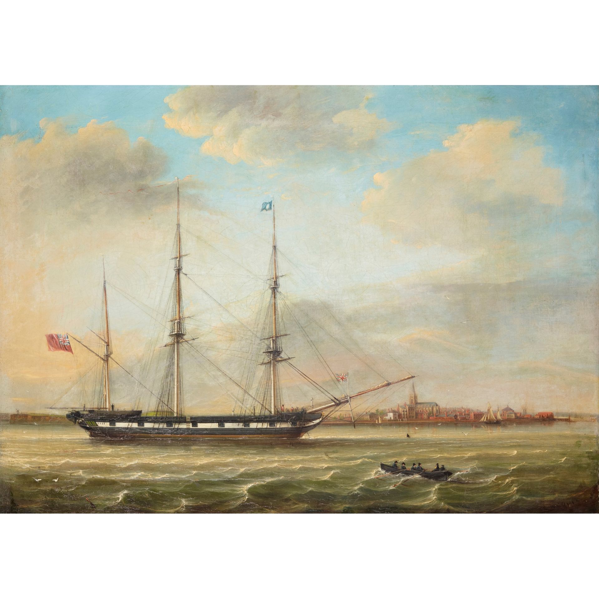 CHARLES GREGORY (BRITISH 1810-1896) AN EAST-INDIAMAN OFF HARWICH