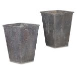 PAIR OF LARGE LEAD PLANTERS 20TH CENTURY