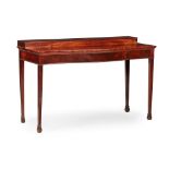 GEORGE III MAHOGANY SERPENTINE SERVING TABLE LATE 18TH CENTURY