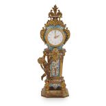 FRENCH CHAMPLEVÉ ENAMEL MANTEL CLOCK, RETAILED BY D. CRICHTON, EDINBURGH LATE 19TH CENTURY