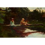 CHARLES MARTIN HARDIE R.S.A. (SCOTTISH 1858-1916) FISHING FOR TIDDLERS
