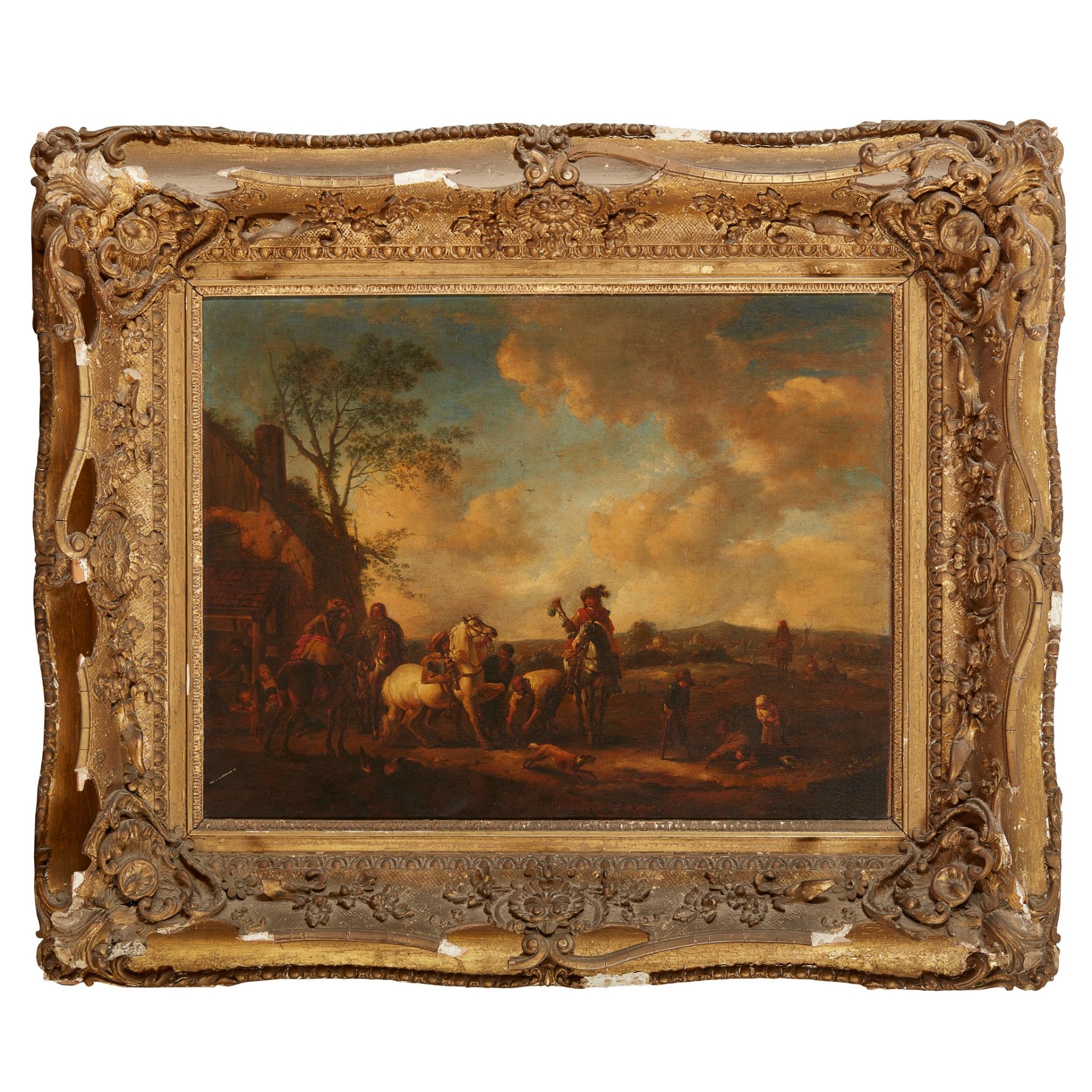 AFTER PHILIPS WOUWERMAN TRAVELLERS OUTSIDE A BLACKSMITH - Bild 2 aus 3