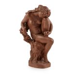 AFTER CARPEAUX, SÈVRES TERRACOTTA FIGURE 'EVE AFTER THE FALL'/ 'ÈVE APRÈS LA FAUTE' DATED 1927