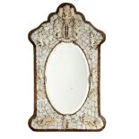 Y CONTINENTAL CARVED IVORY AND BONE MIRROR, DIEPPE OR SOUTH GERMAN LATE 19TH CENTURY