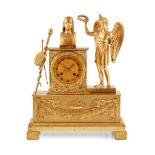 FRENCH EMPIRE ORMOLU MANTEL CLOCK 19TH CENTURY