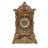 AESTHETIC PERIOD 'ORIENTAL' BRASS BRACKET CLOCK, HERBERT MASON & CO. BIRMINGHAM LATE 19TH CENTURY